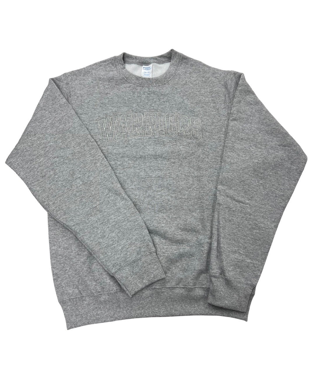 A0337 Adult Embroidered Warriors Crewneck