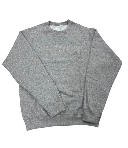 A0337 Adult Embroidered Warriors Crewneck