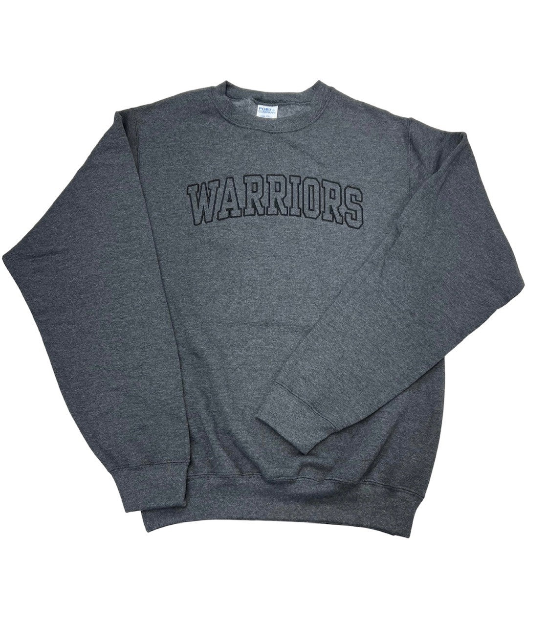 A0337 Adult Embroidered Warriors Crewneck