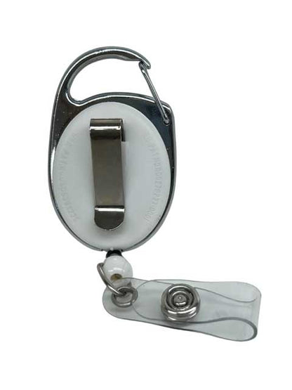 M0130 Oval Retractable Carabiner Badge Holder